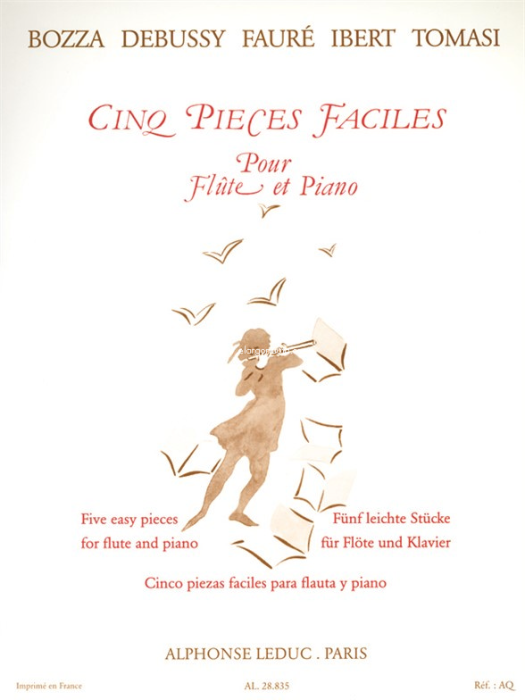 Cinq Pièces Faciles, Flute and Piano. 9790046288357