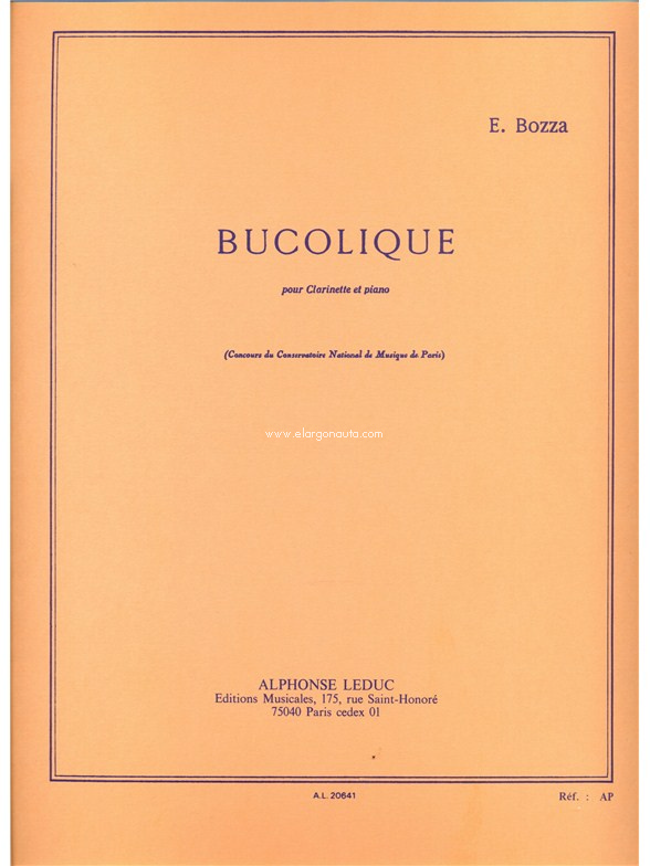 Bucolique, pour clarinette et piano