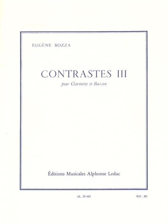 Contrasts III, Clarinet and Bassoon. 9790046254437