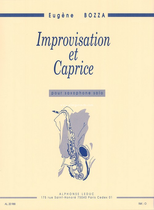 Improvisation et Caprice, Saxophone