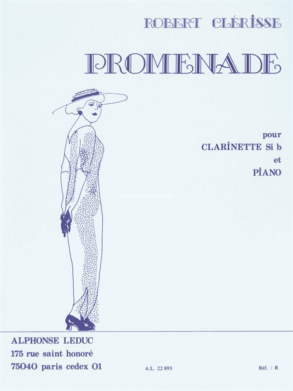 Promenade, pour clarinette Si b et piano. 9790046228957