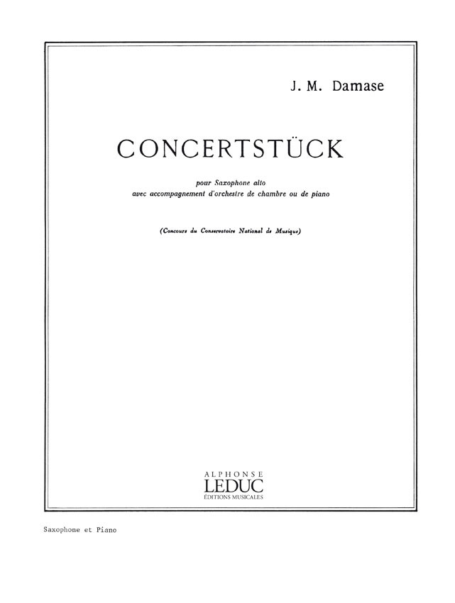 Concertstück, Alto Saxophone and Piano