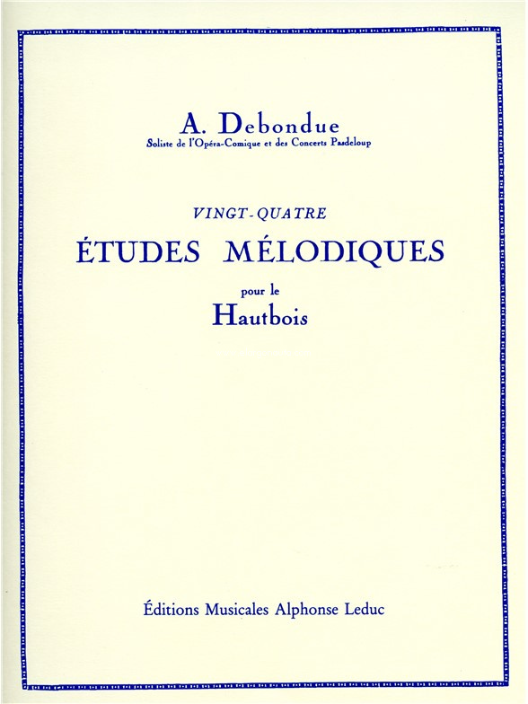 Vingt-quatre études mélodiques pour le hautbois