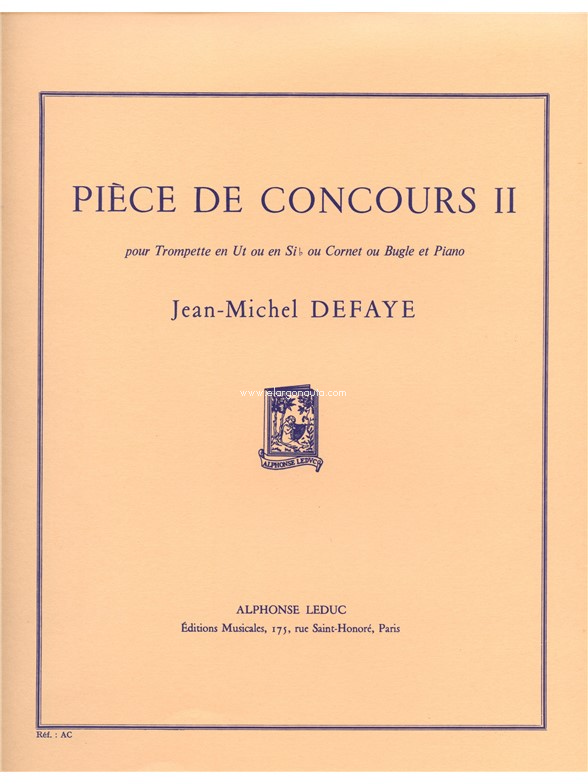 Piece de Concours 2, Trumpet and Piano