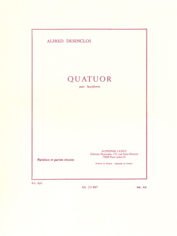 Quatuor , Saxophone Quartet