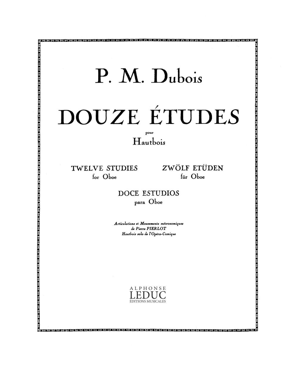 12 Etudes, Oboe. 9790046219764