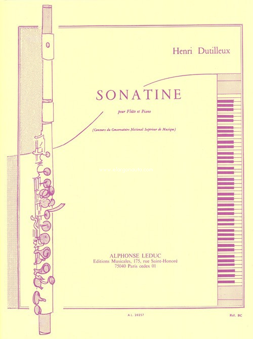 Sonatine, pour flûte et piano