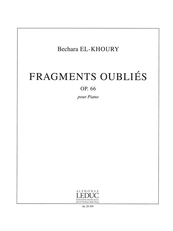 Fragments Oubliés Op. 66, Piano