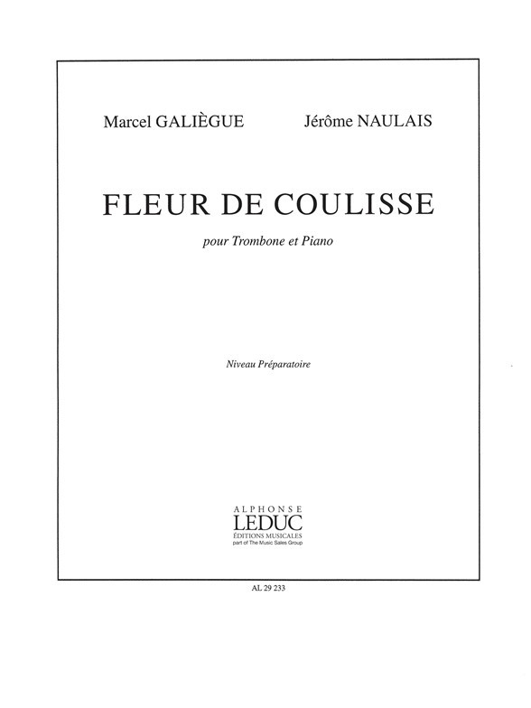 Fleur De Coulisse, Trombone and Piano