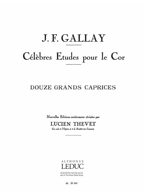 12 Grands Caprices Opus 32: Célèbres études pour le cor