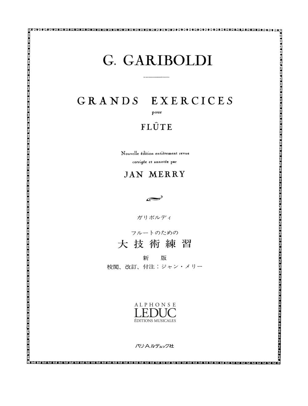 Grands exercices pour flûte, op. 139. 9790046053207