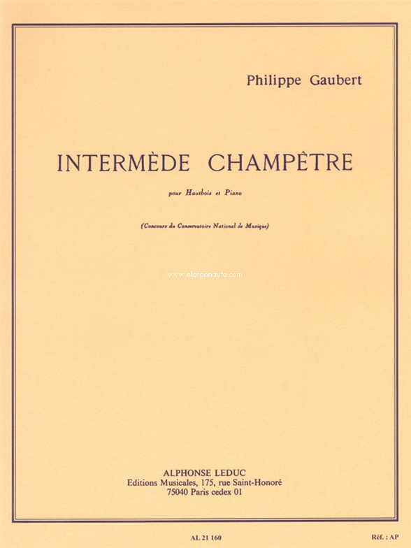 Intermède champêtre, Oboe and Piano