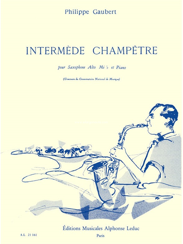 Intermède champêtre, pour saxophone alto Mi b et piano