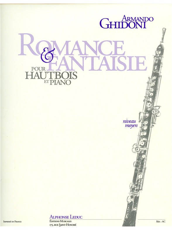 Romance Et Fantaisie, Oboe and Piano
