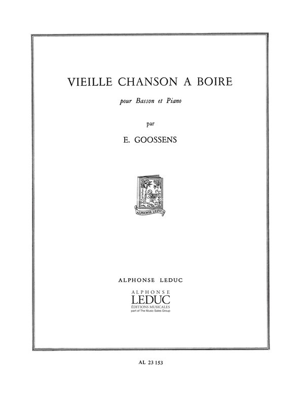 Vieille chanson a boire, pour basson et piano