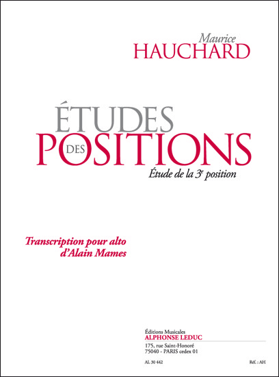 Études Des Positions - étude de la 3e Position, viola