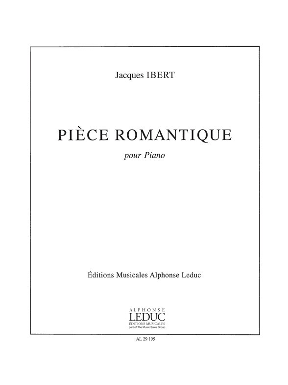 Pièce romantique, Piano. 9790046291951