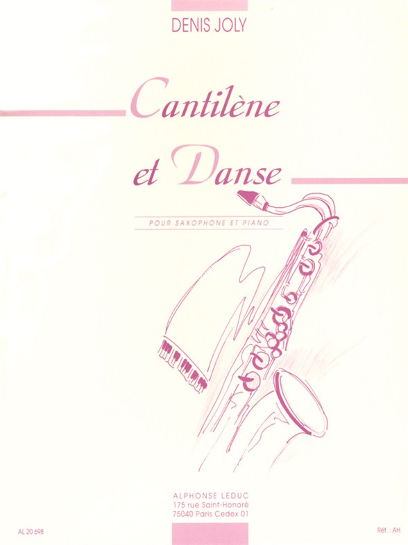 Cantilène et danse, pour saxophone et piano