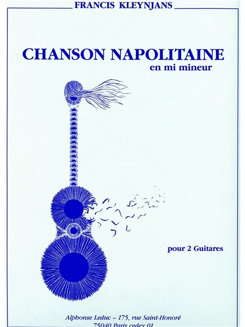 Chanson napolitaine Op.113 in E minor, pour guitare. 9790046288159