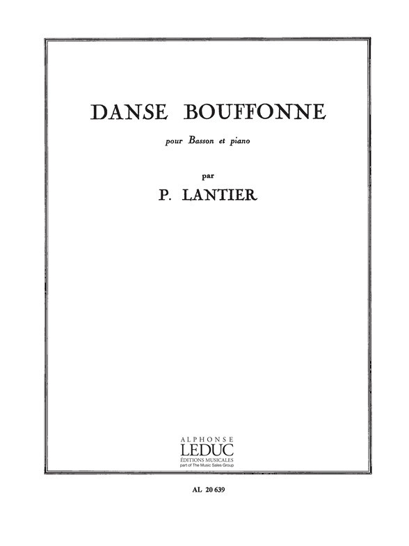 Danse bouffonne, basson et piano