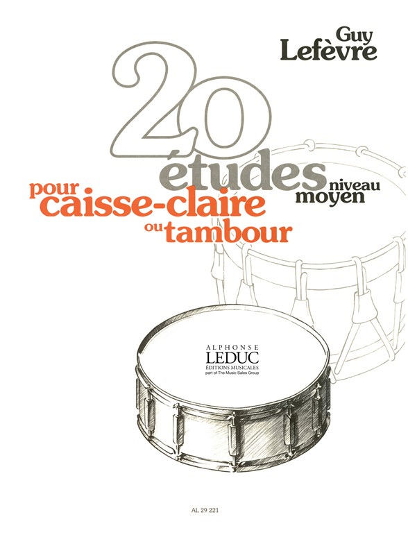 20 Etudes - Niveau Moyen: Caisse Claire ou Tambour, Snare Drum