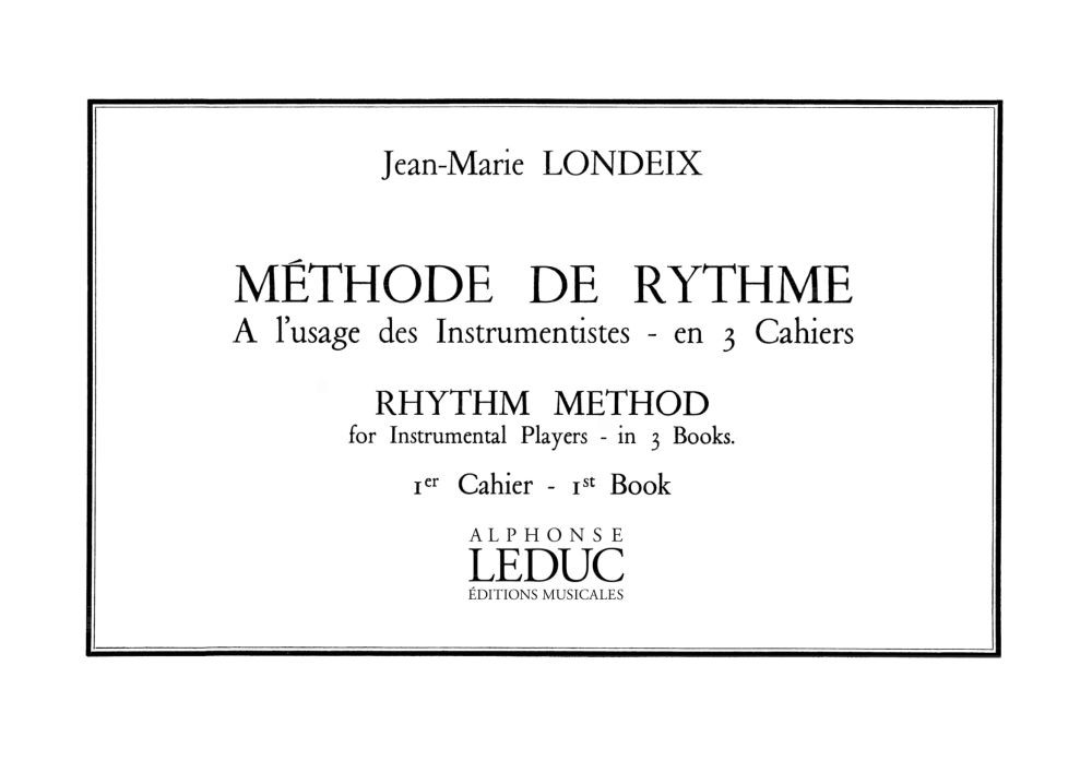 Methode de Rythme Vol.1, Saxophone. 9790046253034