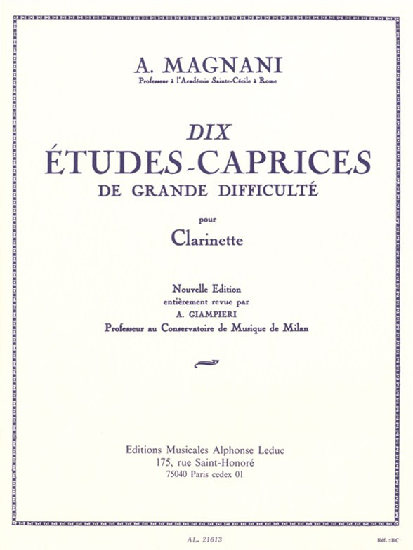 10 Tantrum Studies Of Great Difficulty, Clarinet