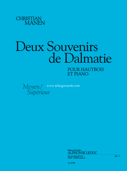 2 Souvenirs De Dalmatie, Oboe and Piano