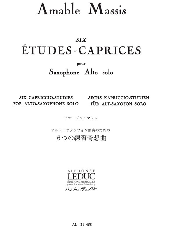 6 Etudes-Caprices, Saxophone E-Flat