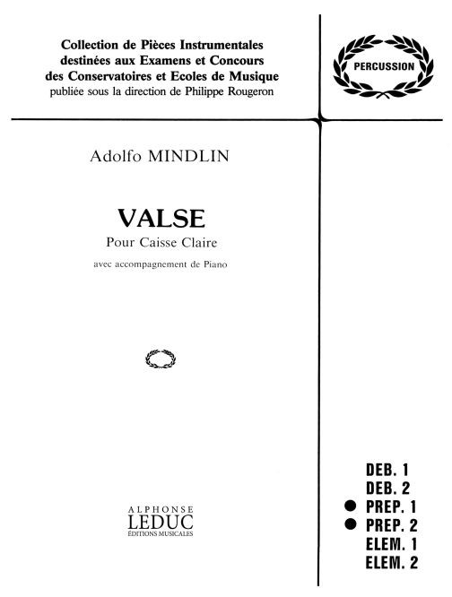 Valse: Caisse Claire Et Piano - Collection Rougeron, Snare Drum and Piano. 9790046271779