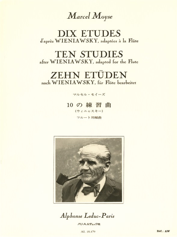 10 Études d'après Wieniawsky, adaptées à la flûte. 9790046184796