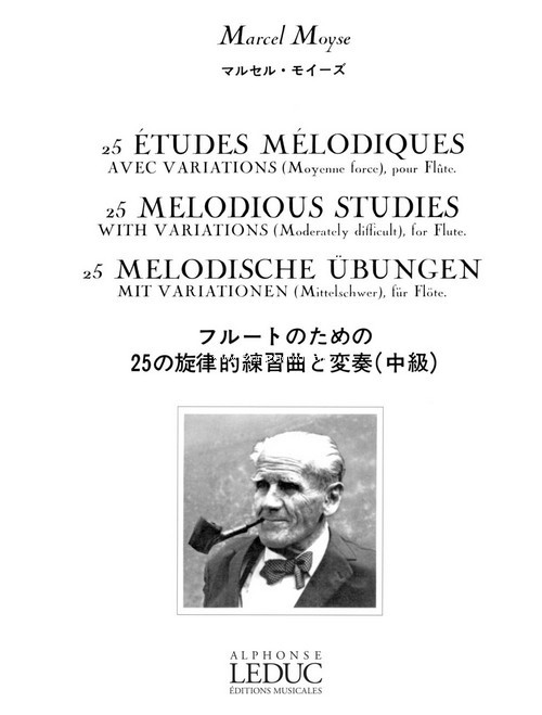 25 études mélodiques avec variations (moyenne force), pour flûte. 9790046180262