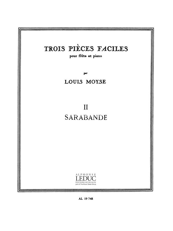 3 Pièces Faciles No. 2: Sarabande, Flute and Piano