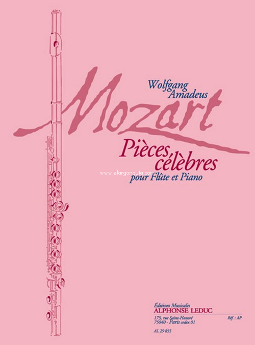 Pièces Célèbres Recueil Pour Flûte Et Piano, Flute. 9790046298554