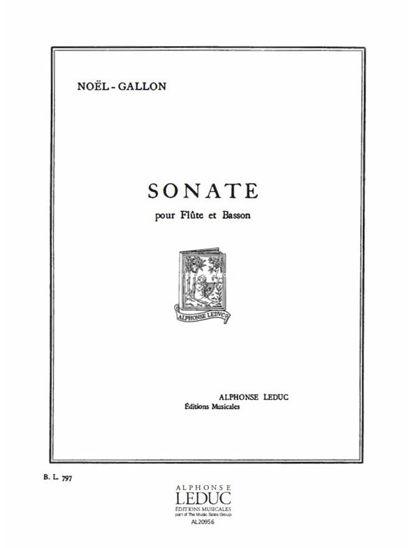 Noel-Gallon: Sonate, Flute and Bassoon. 9790046209567 Noel-Gallon: Sonate, Flute and Bassoon. 9790046209567
