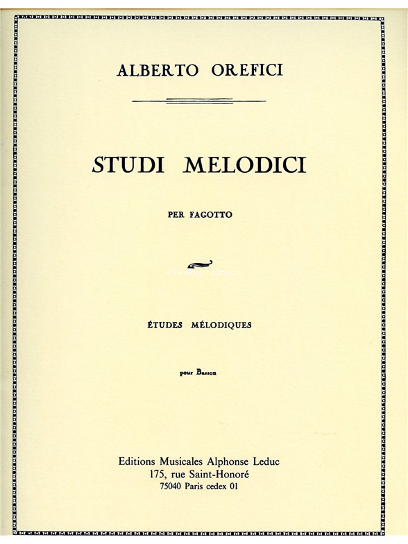 Studi Melodici, Bassoon