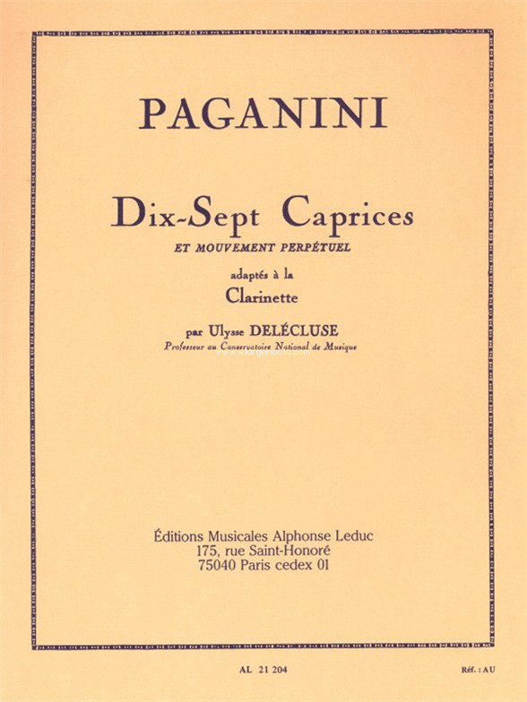 17 Caprices for Clarinet