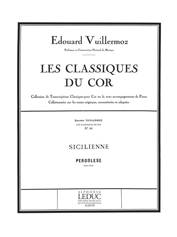 Sicilienne: Classiques No.61, Horn