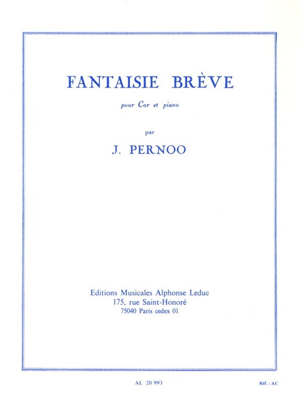 Fantaisie brève, pour cor et piano