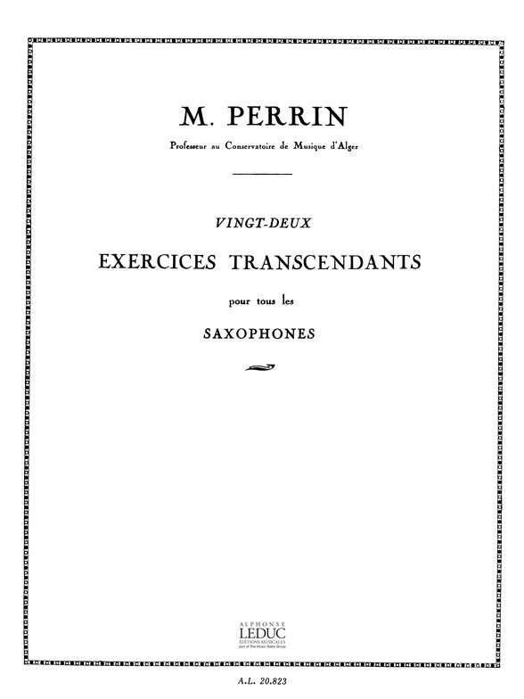 22 Exercices Transcendants, Saxophone