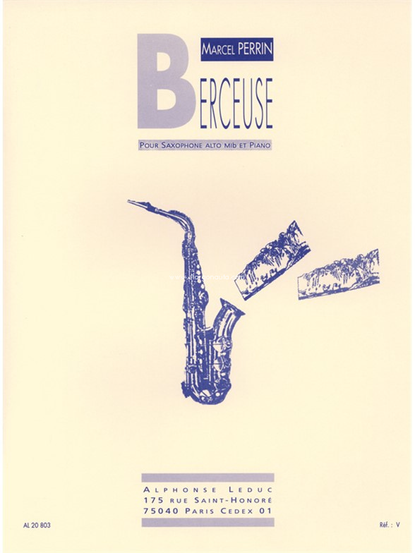 Berceuse, Saxophone E-Flat and Piano