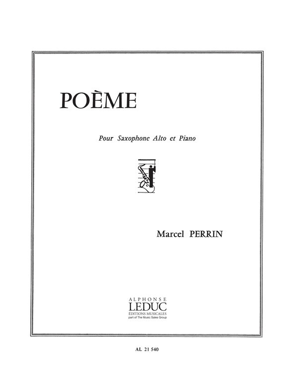 Poème, pour saxophone alto et piano