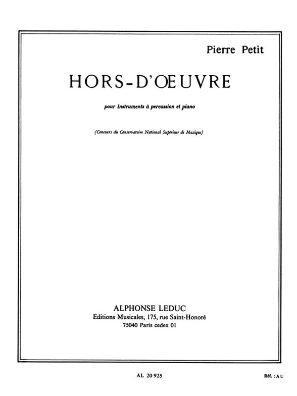 Hors D'Oeuvre, Percussion and Piano