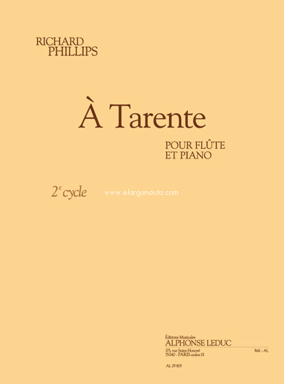 À tarente (cycle 2) (3'10'') pour flûte et piano, Flute and Piano