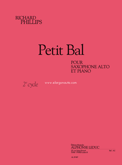 Petit bal pour saxophone alto et piano. 9790046298073