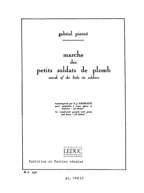 Marche des petits Soldats de Plomb Op.14, No.6, Wind Quintet, Percussion and Piano