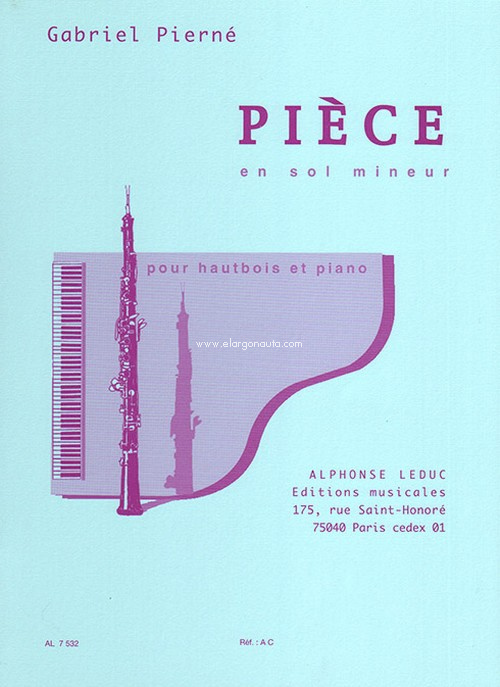 Pièce en sol mineur, pour hautbois (avec accompagnement de piano)