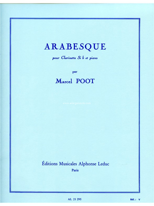 Arabesque, pour clarinette Si b et piano