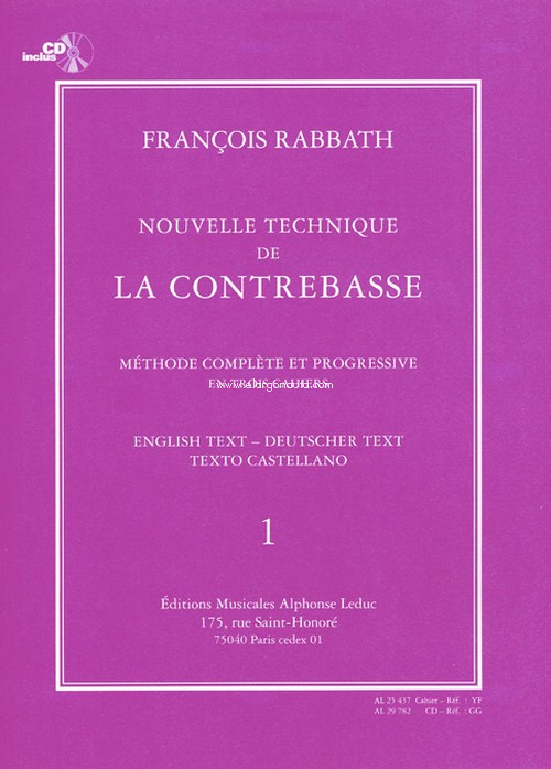 Nouvelle technique de la contrabasse, 1 = Nueva técnica del contrabajo, 1