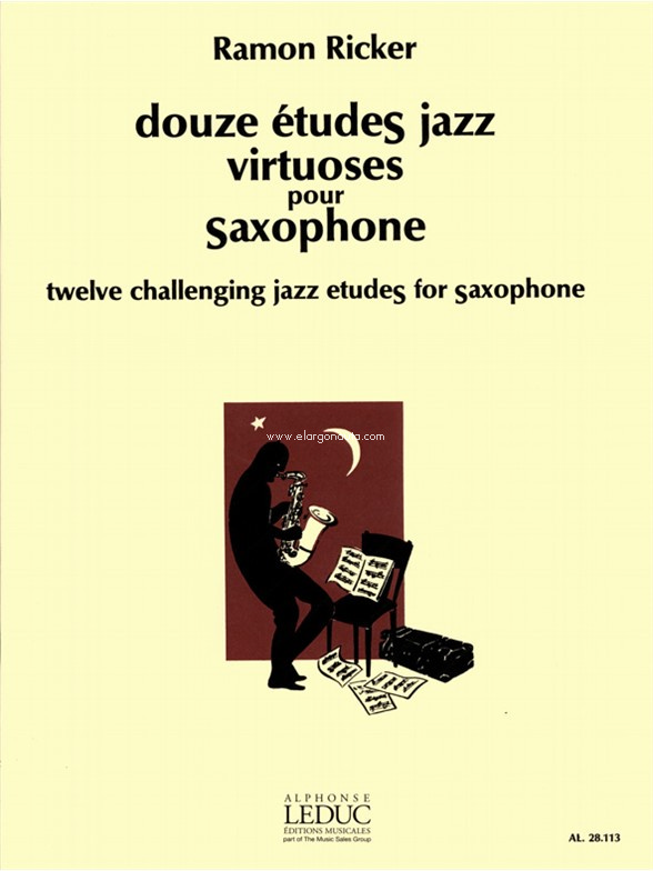 Douze études jazz virtuoses pour saxophone = Twelve Challenging Jazz Etudes for Saxophone. 9790046281136